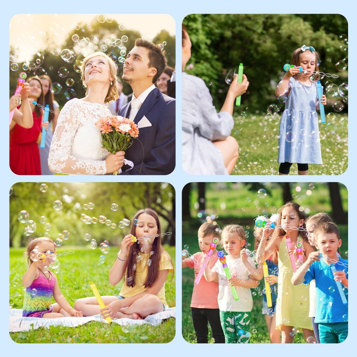 Assorted Macaron Lollipop Bubble Wands - PopFun