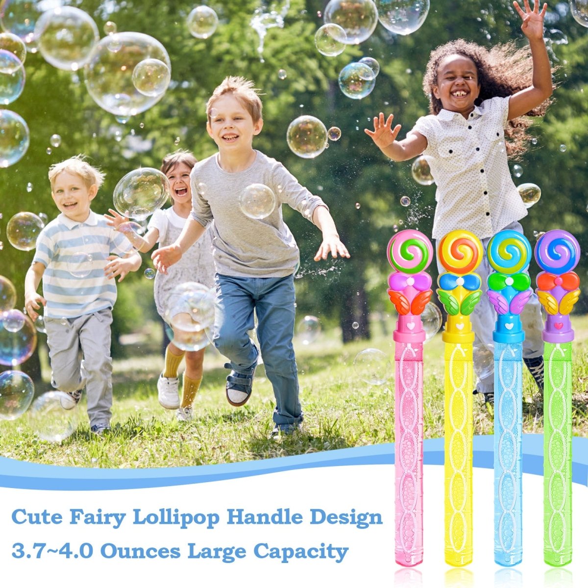 Assorted Macaron Lollipop Bubble Wands - PopFun