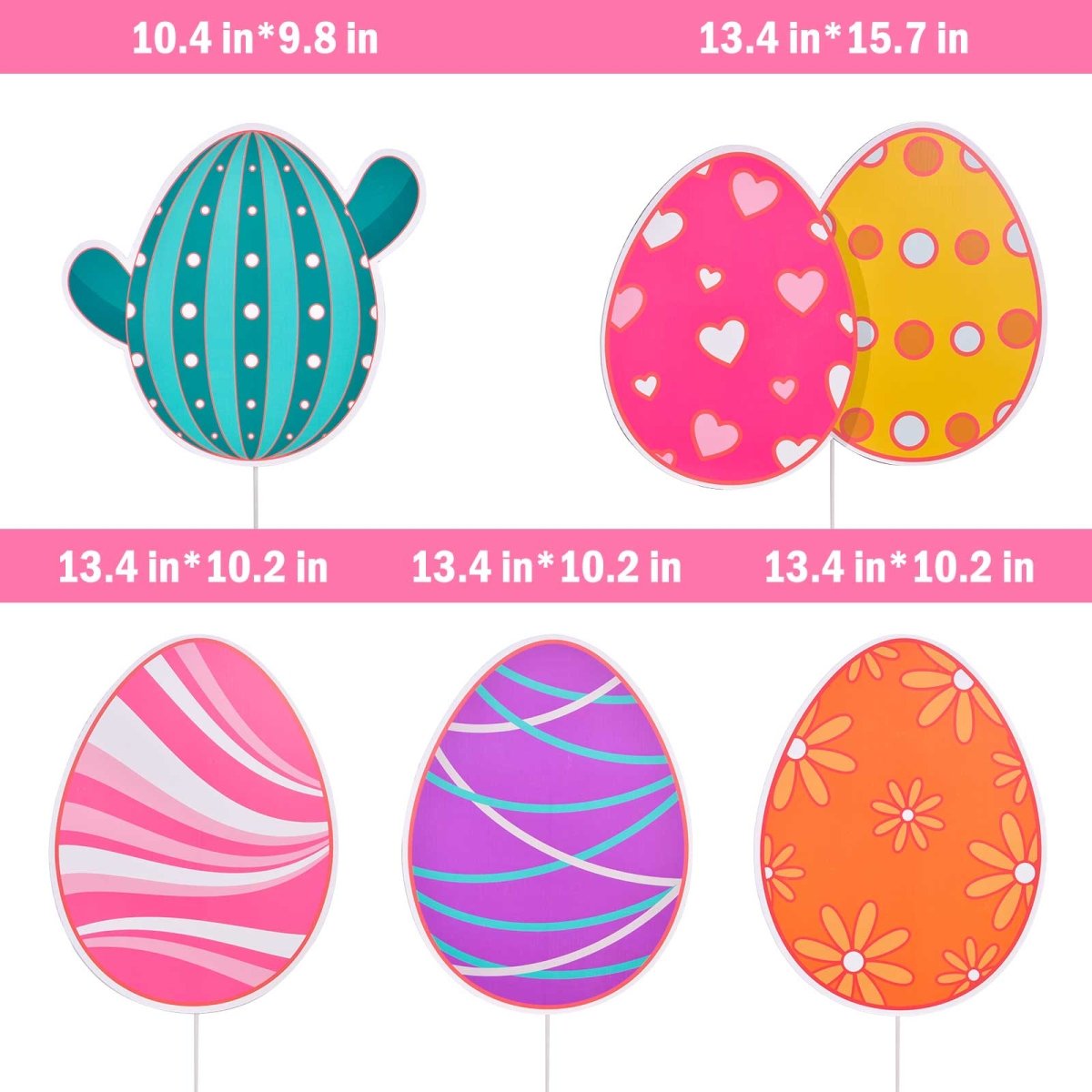 Easter Egg Yard Signs 15pcs - Wholesale - PopFun