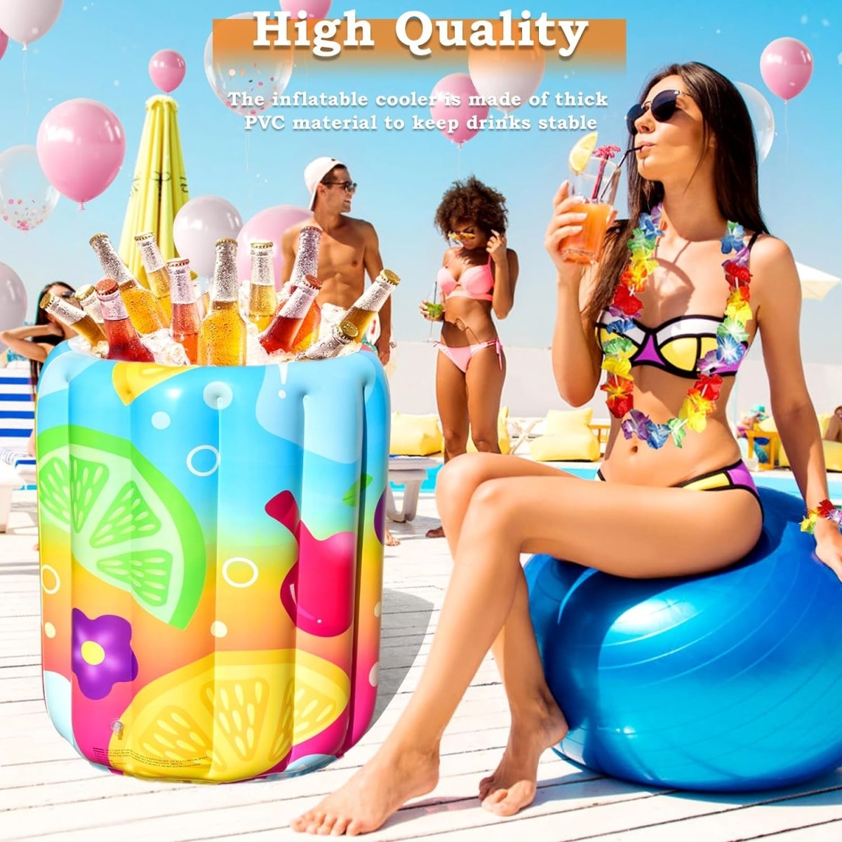 Giant Tropical Cocktail Inflatable Cooler - PopFun