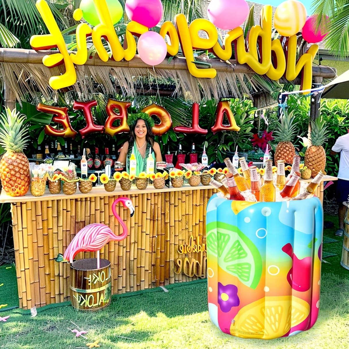 Giant Tropical Cocktail Inflatable Cooler - PopFun