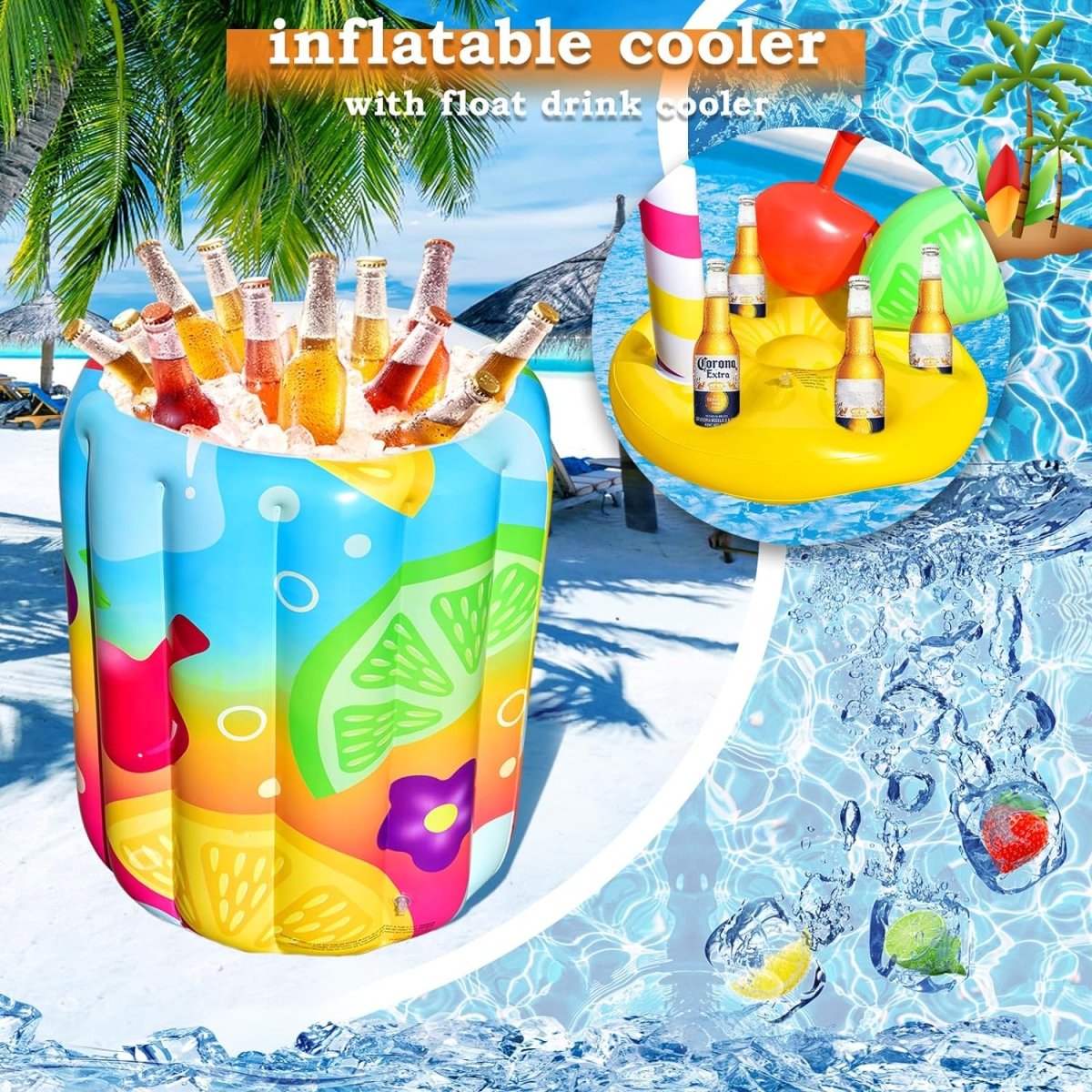 Giant Tropical Cocktail Inflatable Cooler - PopFun