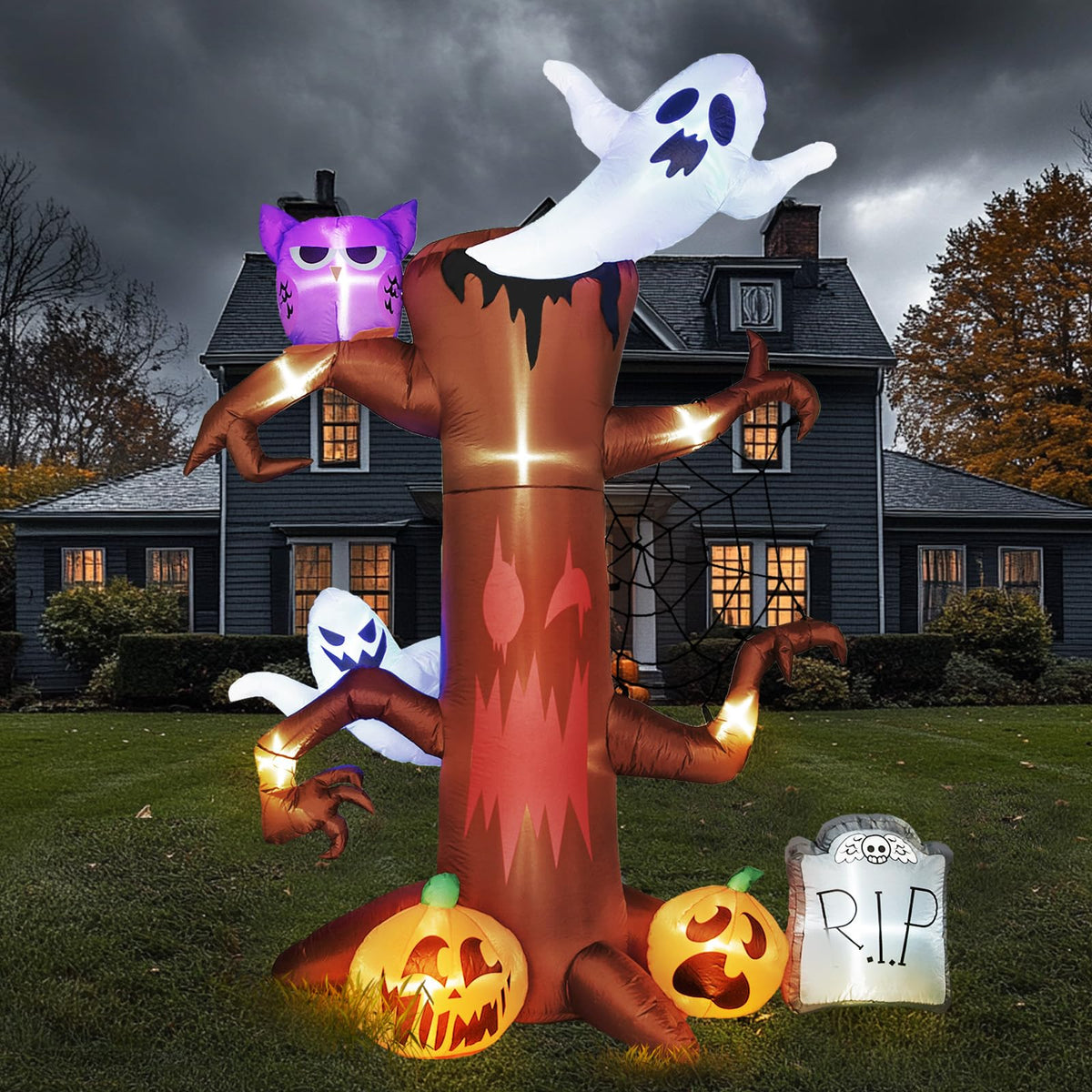 8 FT Halloween Inflatable Decorations Tree Outdoor