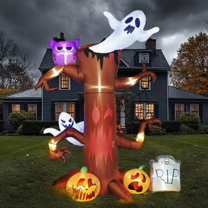 8 FT Halloween Inflatable Decorations Tree Outdoor