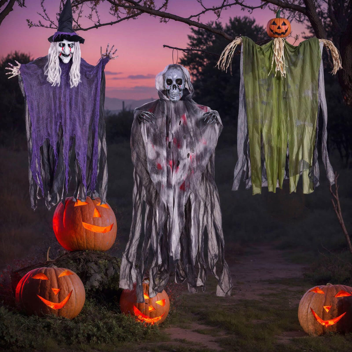 3Pack Halloween Decorations - Outdoor Hanging Decoration