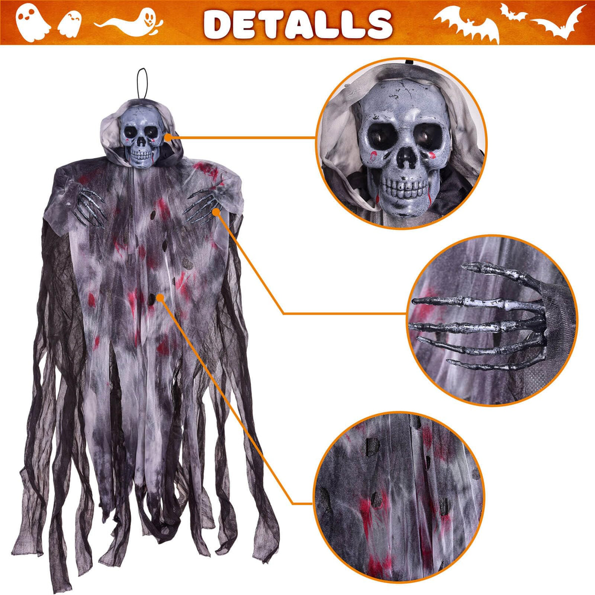 3Pack Halloween Decorations - Outdoor Hanging Decoration