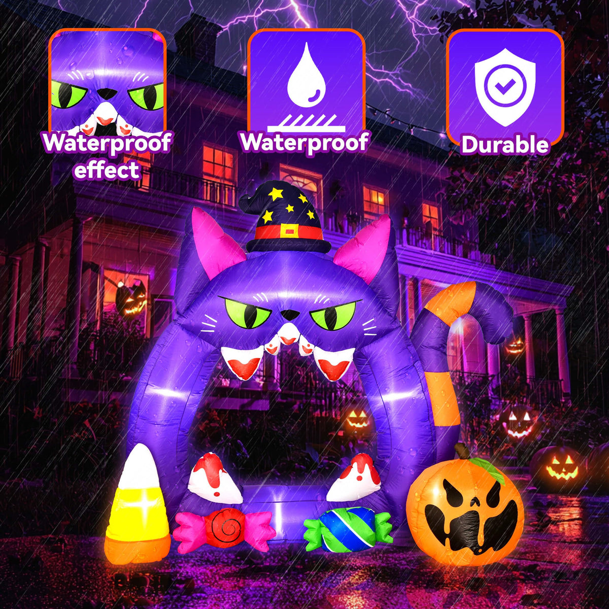 7.3FT Halloween Decorations - Outdoor Inflatable Pumpkin