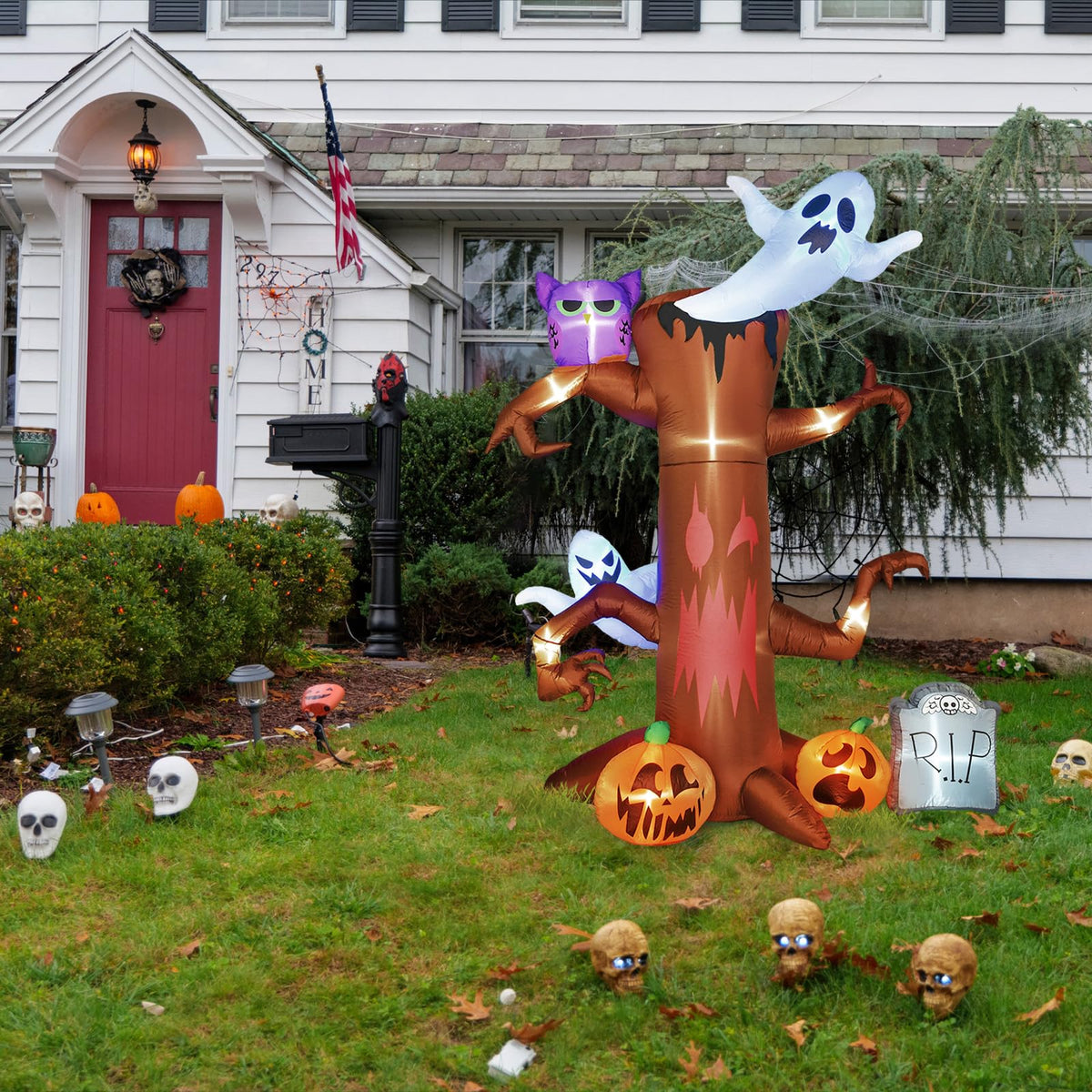 8 FT Halloween Inflatable Decorations Tree Outdoor