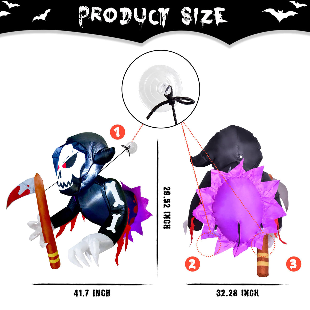 3.5FT Inflatable Window Breaker Skeleton