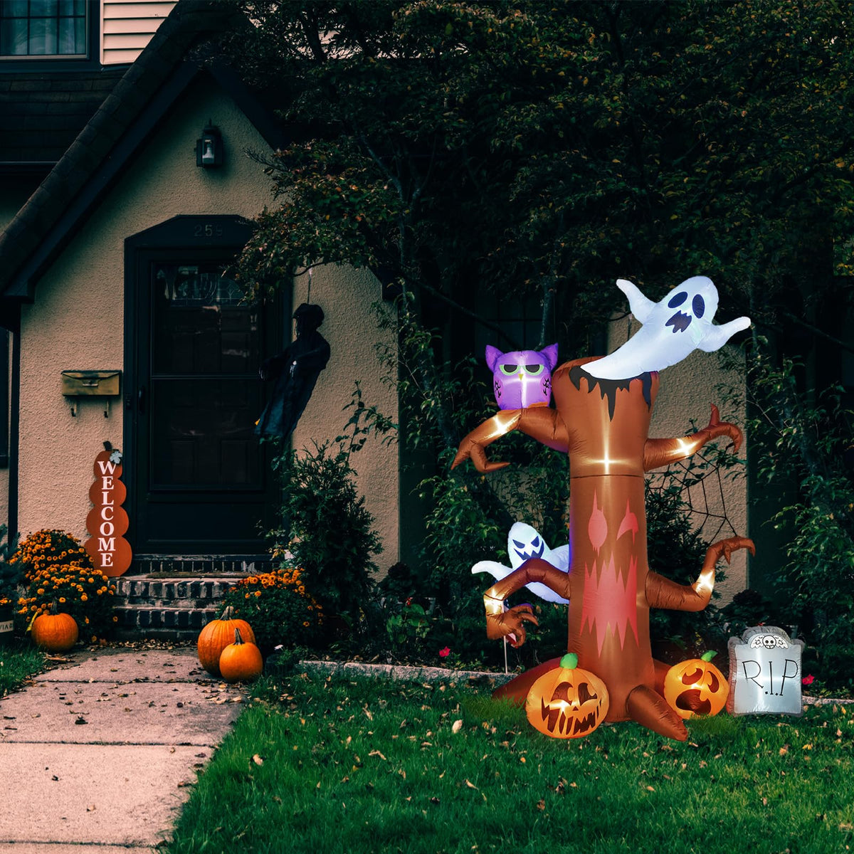 8 FT Halloween Inflatable Decorations Tree Outdoor