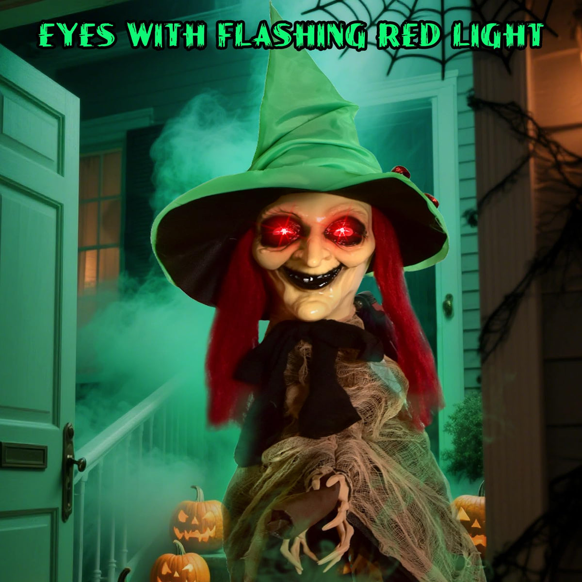 Halloween LED Witch on Broomstick