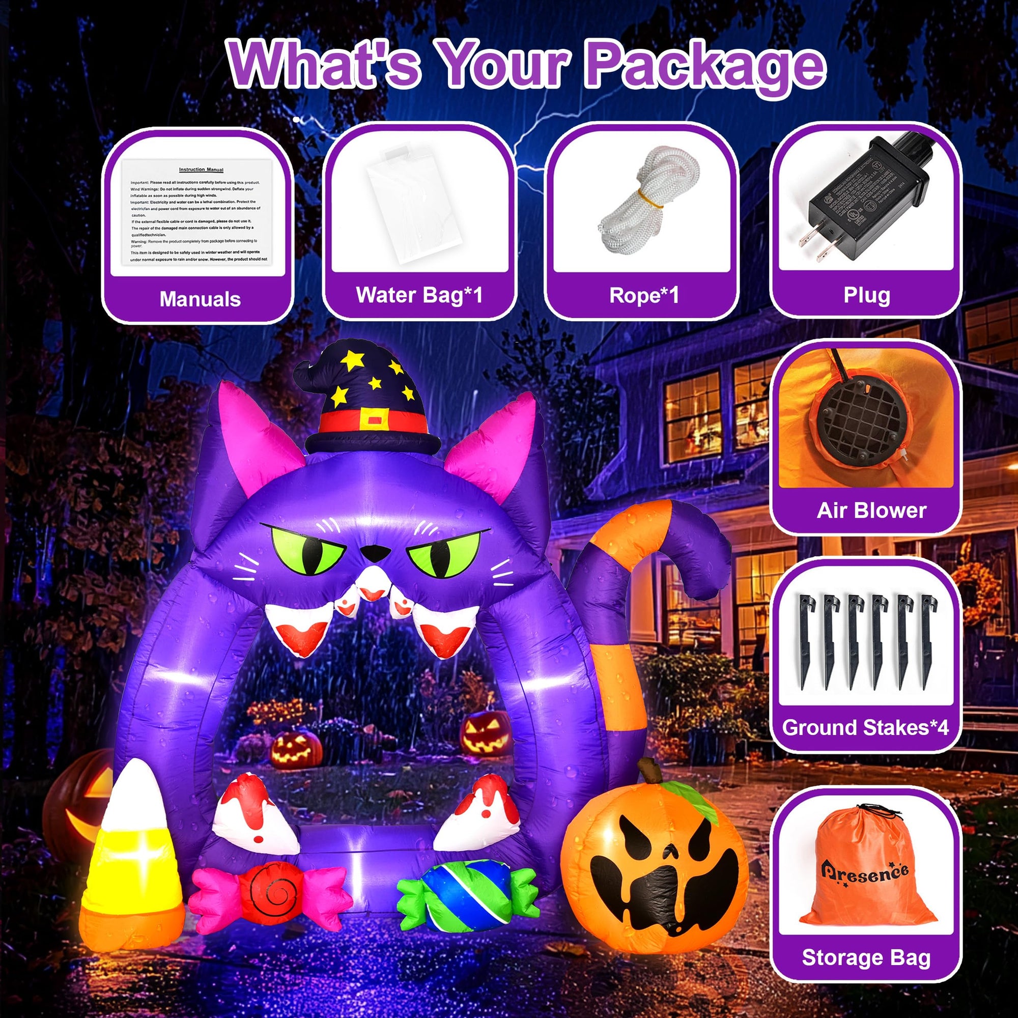 7.3FT Halloween Decorations - Outdoor Inflatable Pumpkin