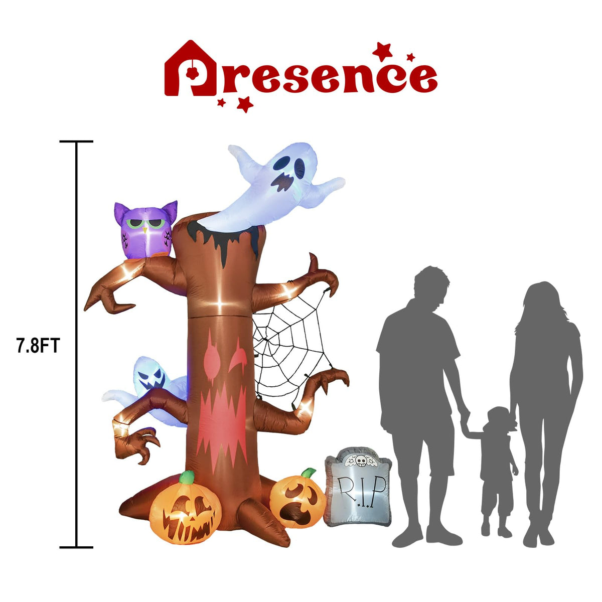 8 FT Halloween Inflatable Decorations Tree Outdoor