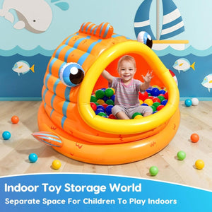 Inflatable Gold Fish Shade Kiddie Pool - PopFun
