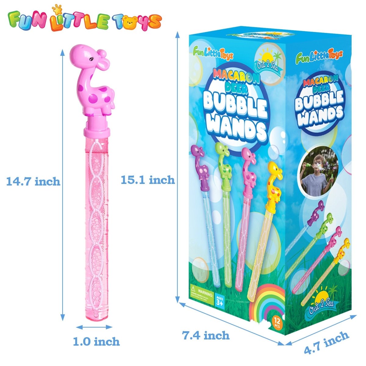 Macaron Deer Bubble Wands - PopFun
