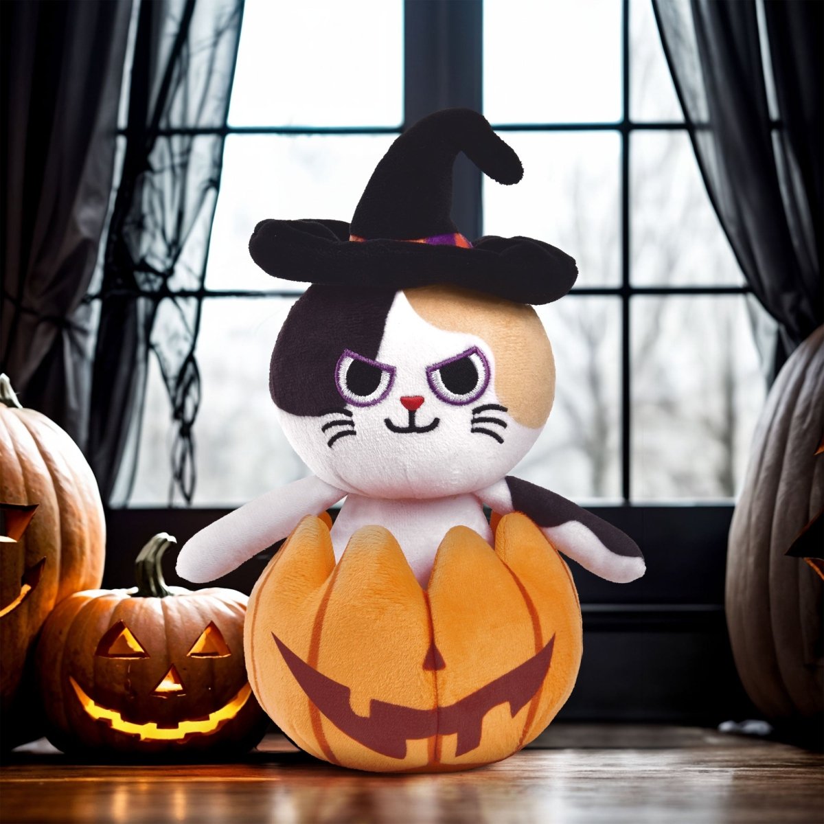 Pumpkin Popper Halloween Cat Plush Toy - Wholesale - PopFun