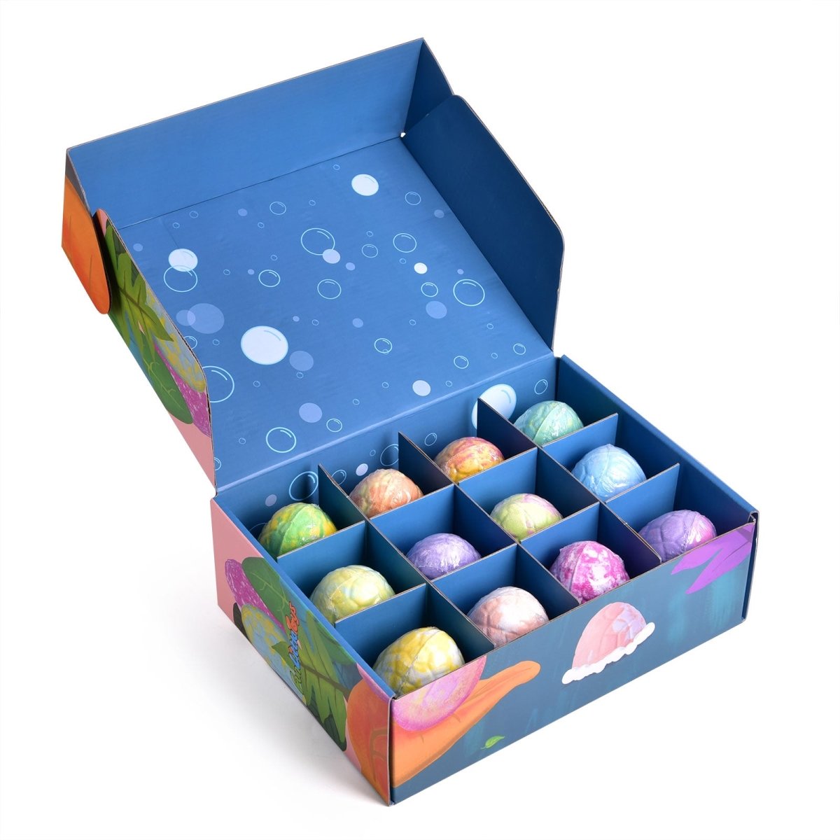12 Colors Kids Dinosaur Egg Bath Bombs - PopFun