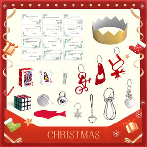 12 Pack Christmas No Snap Party Favors with Party Hat - PopFun
