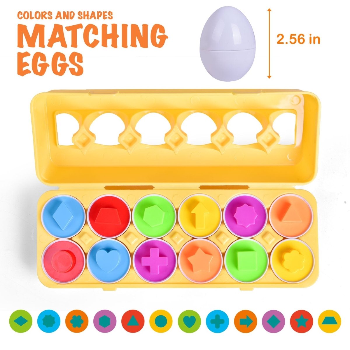 12 PCS Matching Easter Egg Set - PopFun