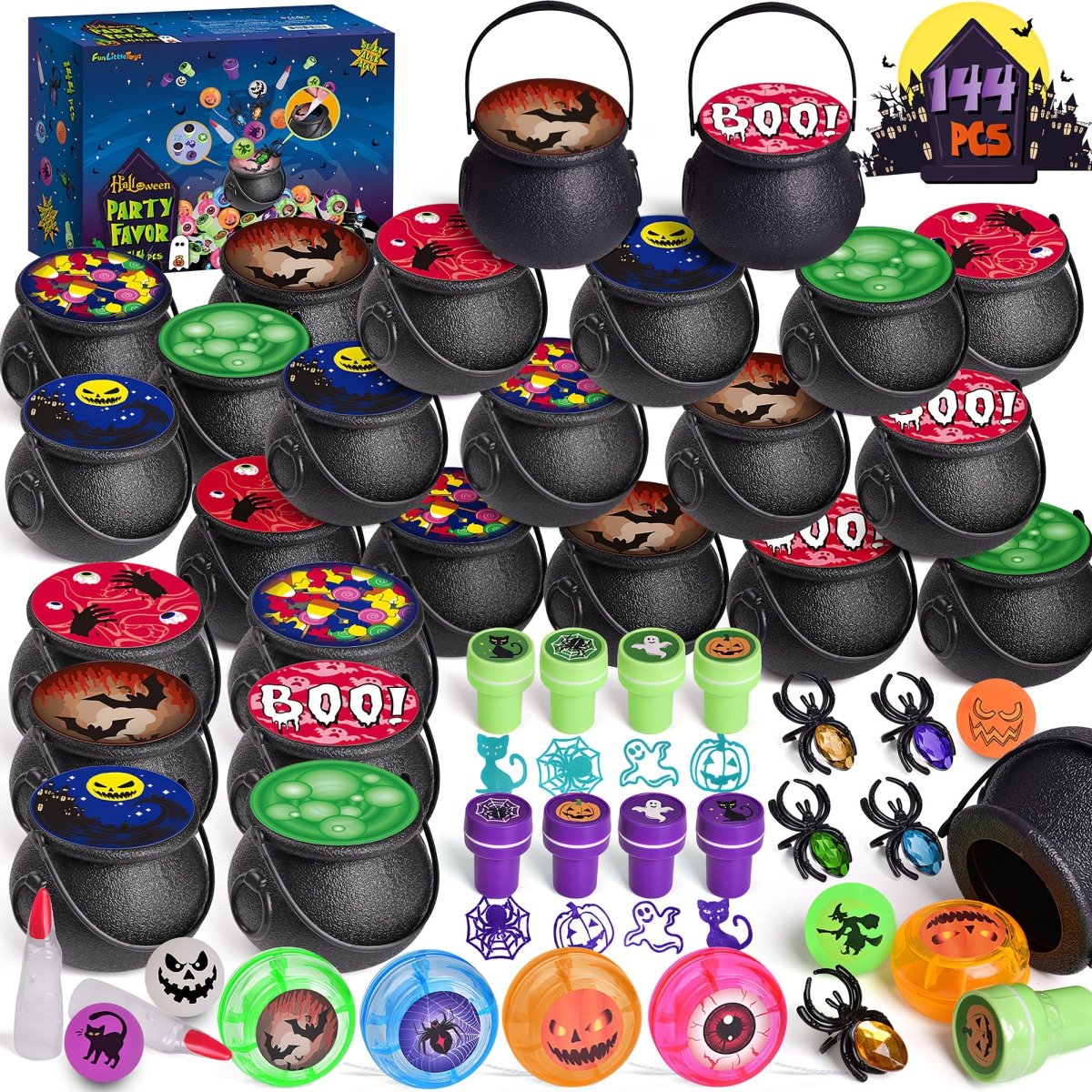 144PCS Halloween Party Favors 24 Pack - PopFun