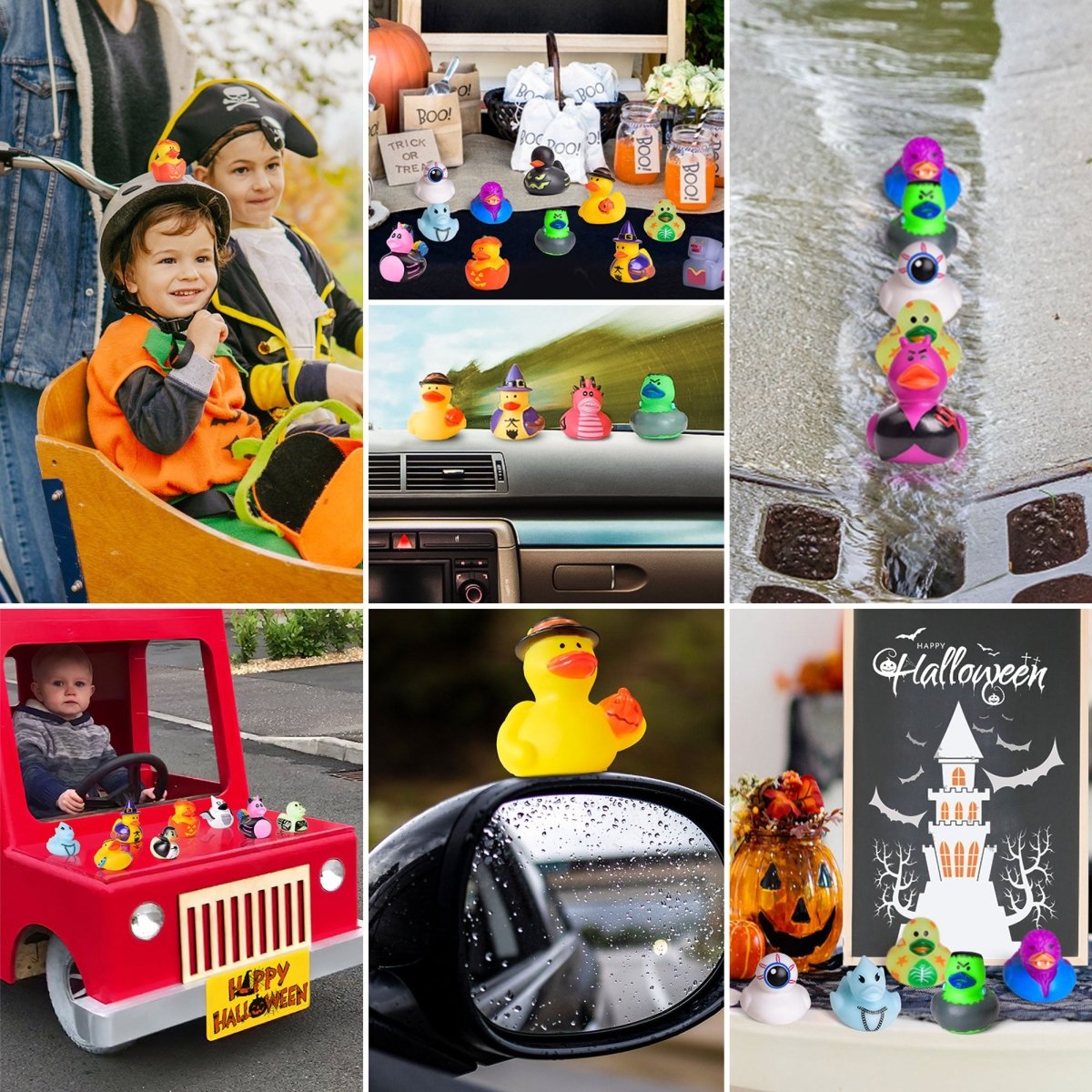 24 PCS Halloween Rubber Ducks in Bulk for Kids - PopFun