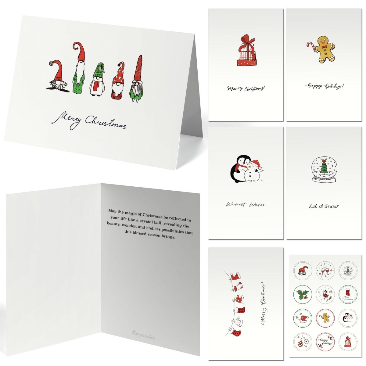 24PCS Christmas Greeting Cards - PopFun