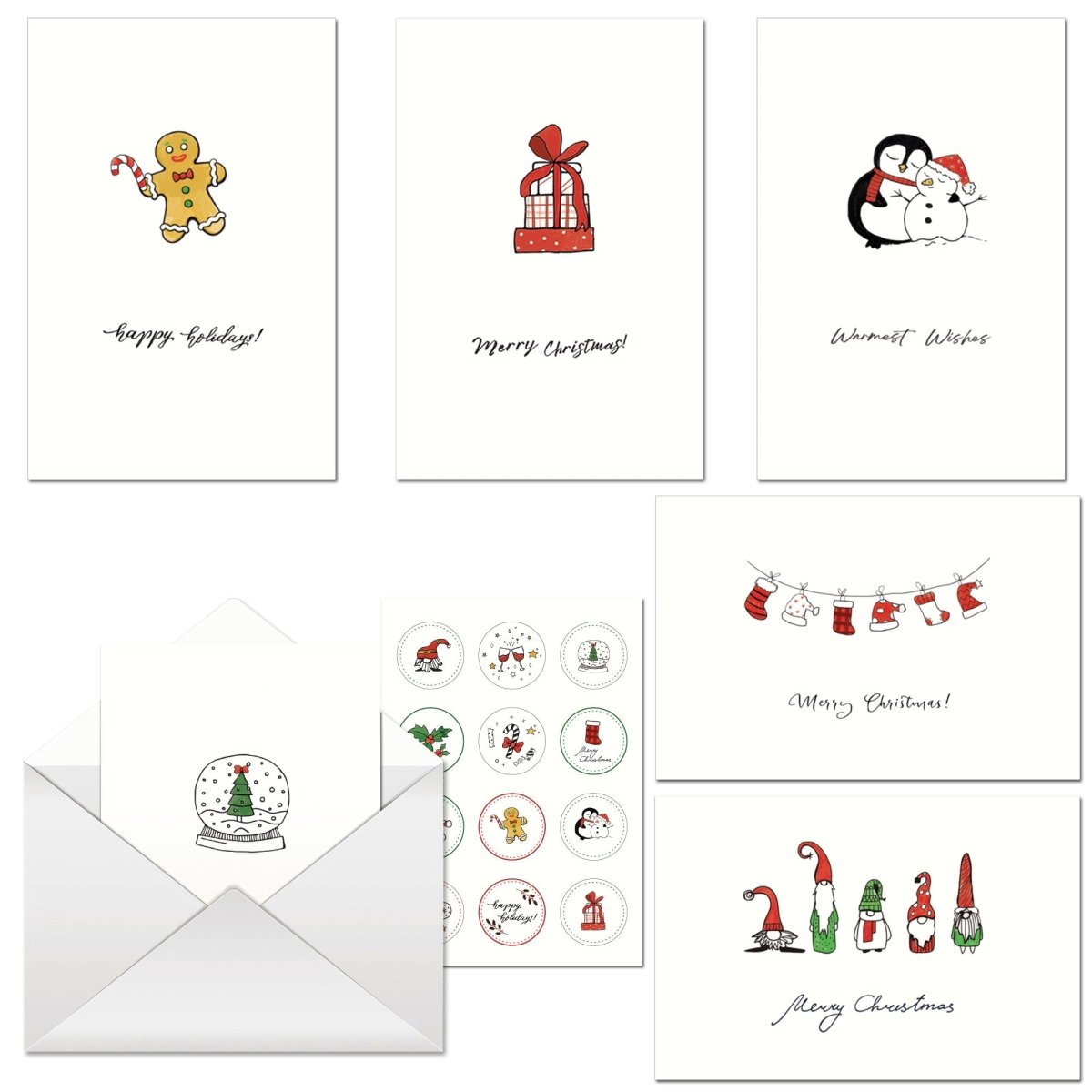 24PCS Christmas Greeting Cards - PopFun
