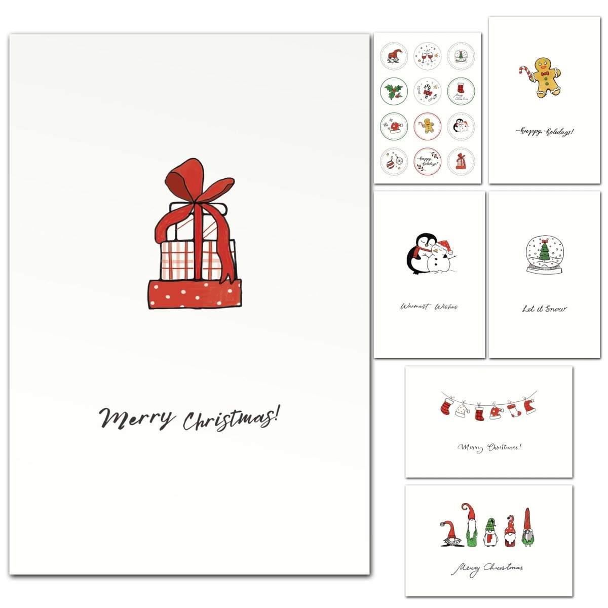 24PCS Christmas Greeting Cards - PopFun