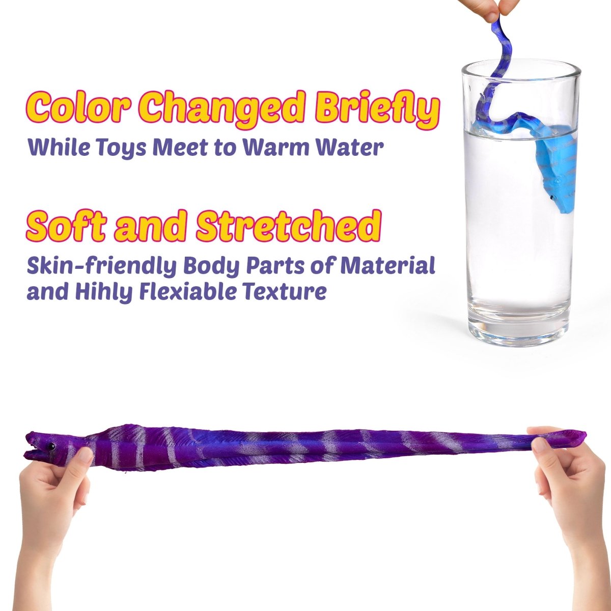 24PCs Valentine's Color-Changing Sea Animal Toys with Cards - PopFun