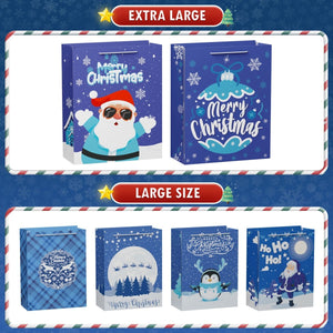 28PCS Christmas Gift Bags Bulk with Handles - PopFun