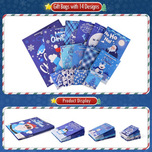 28PCS Christmas Gift Bags Bulk with Handles - PopFun