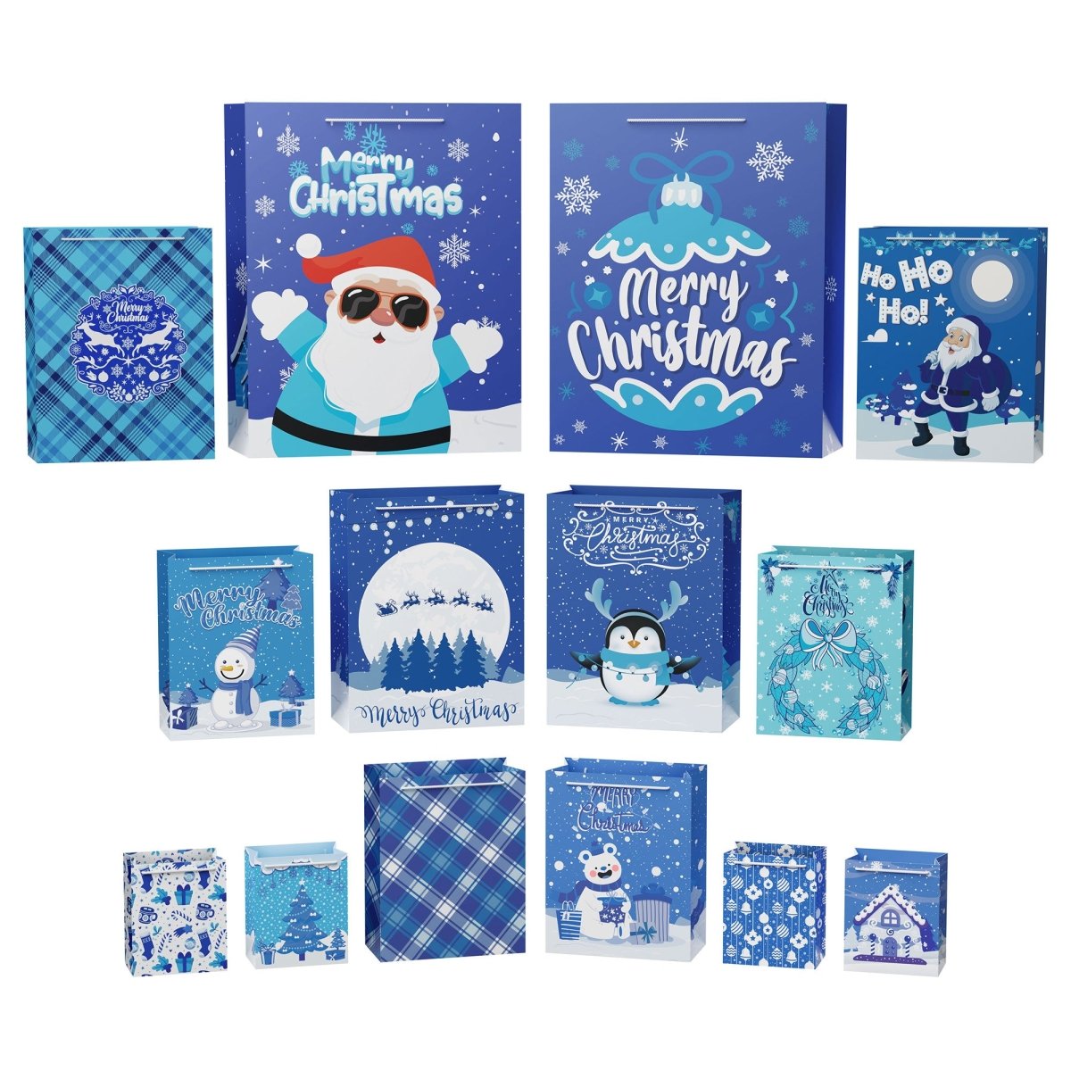 28PCS Christmas Gift Bags Bulk with Handles - PopFun