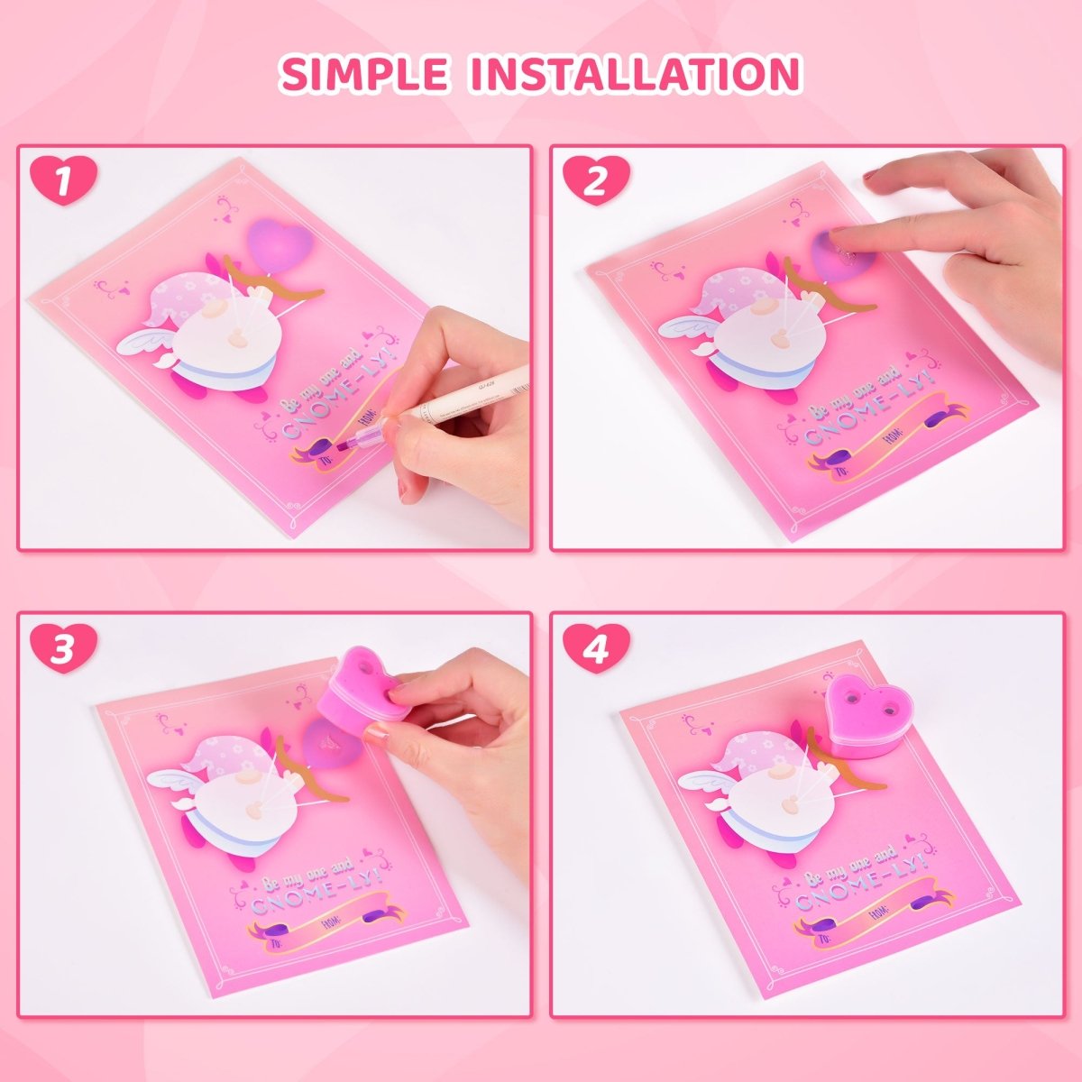 28PCs Valentine's Day Eye Heart-Shaped Slime with Greeting Cards - PopFun