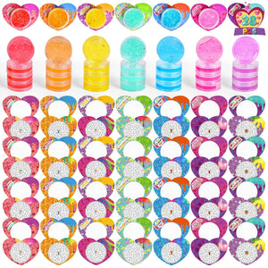 28PCs Valentine’s Slime with Maze Box & Heart-Shaped Cards - PopFun