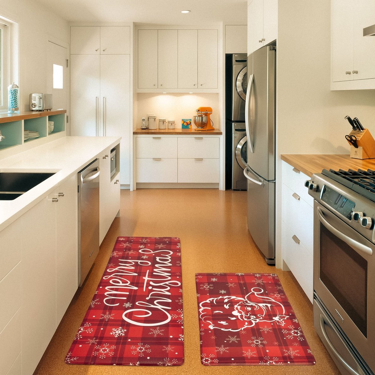 2PCS Christmas Santa Claus Kitchen Mat - PopFun