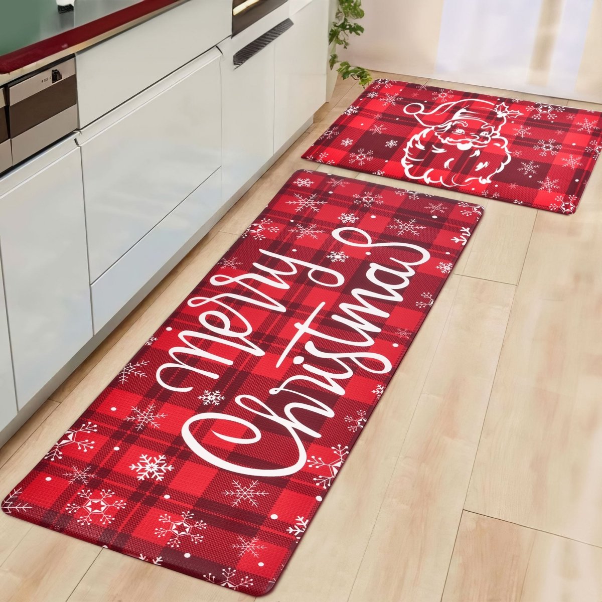 2PCS Christmas Santa Claus Kitchen Mat - PopFun
