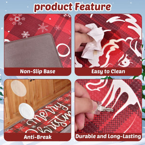 2PCS Christmas Santa Claus Kitchen Mat - PopFun