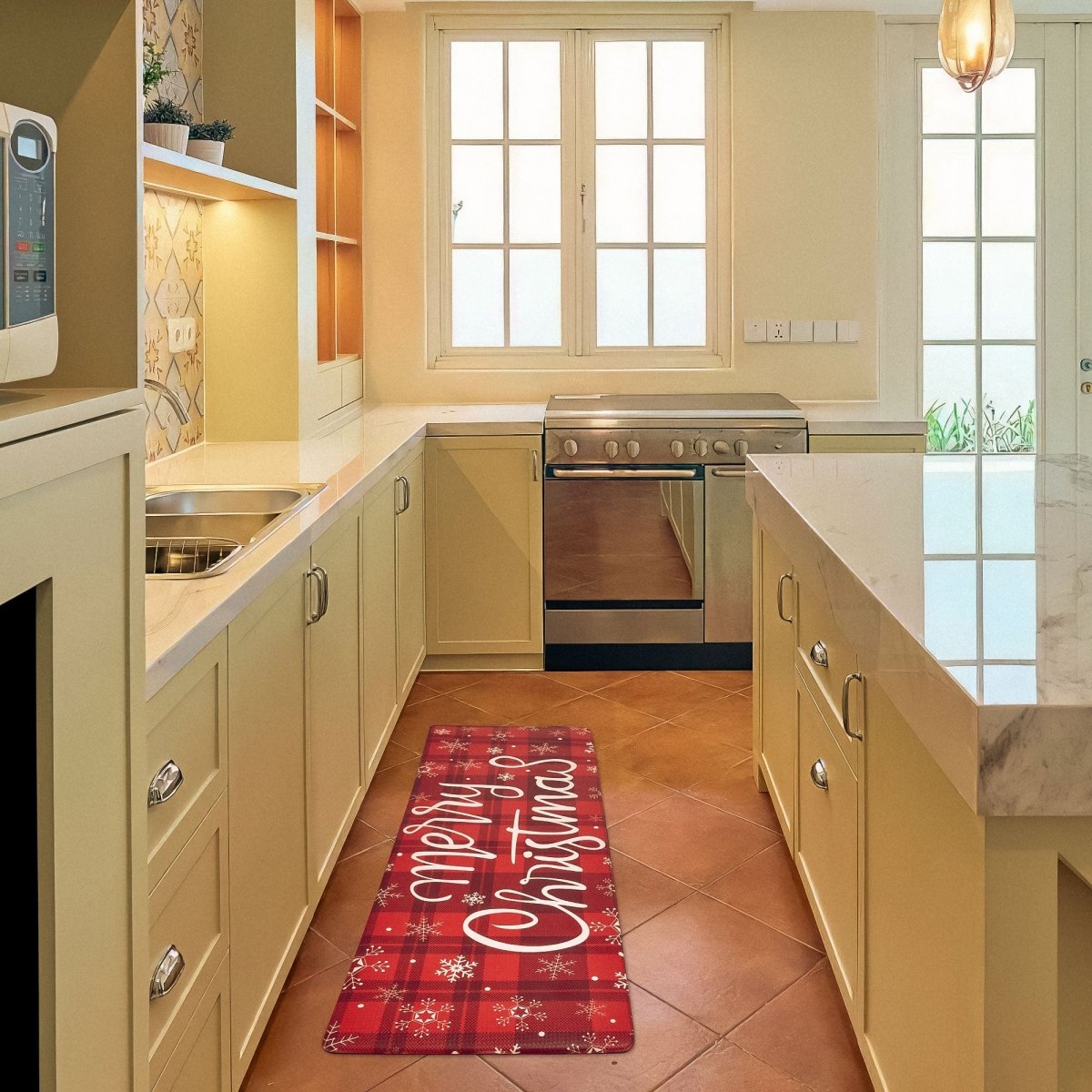 2PCS Christmas Santa Claus Kitchen Mat - PopFun