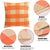 2pcs Orange Plaid Pillows Covers for Halloween - Wholesale - PopFun