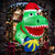 3.5FT Inflatable Christmas Santa Dinosaur - PopFun