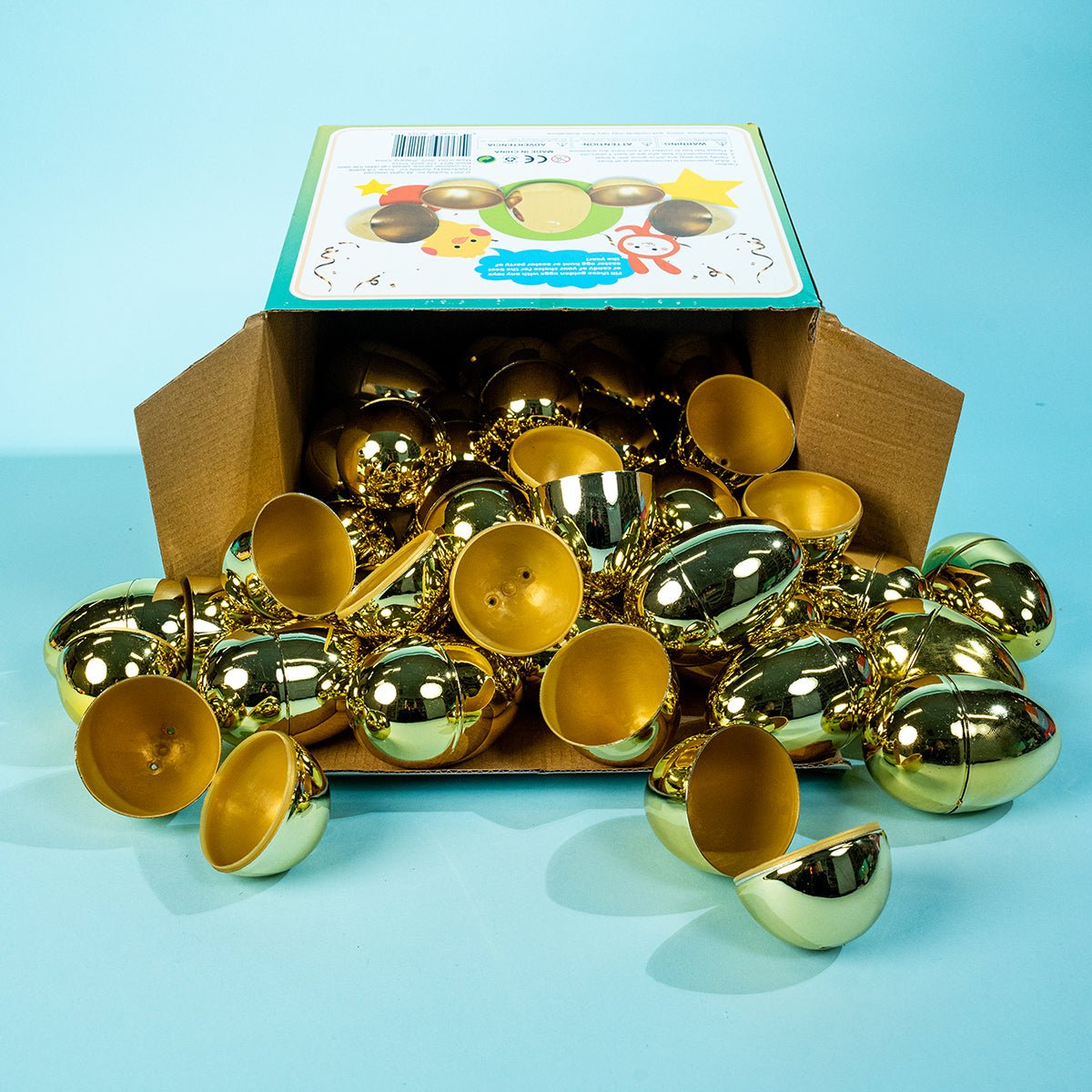 36 PCs Golden Fillable Easter Eggs - PopFun