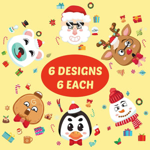 36PCS Christmas Themed Stickers - PopFun