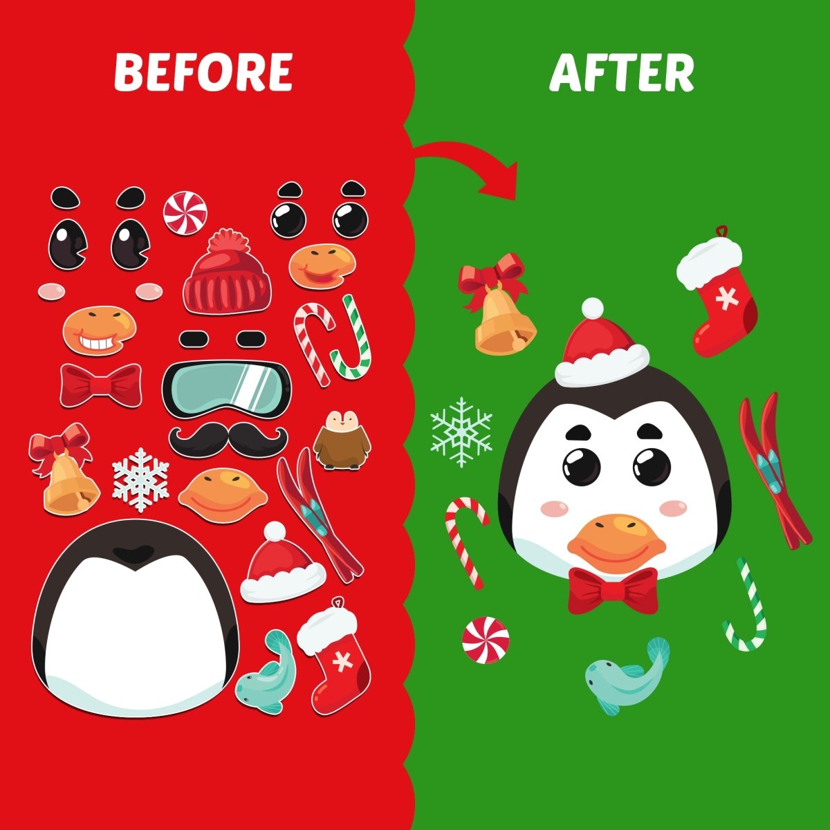 36PCS Christmas Themed Stickers - PopFun