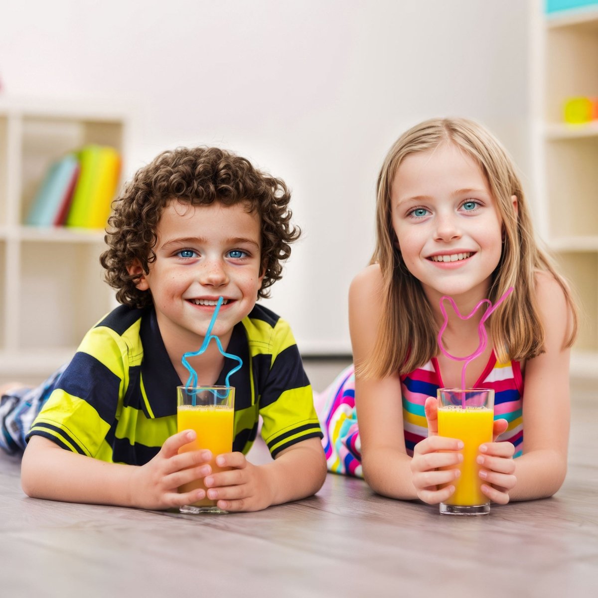 36PCS Kids' Valentine Cards with Crazy Loop Straws Set - PopFun