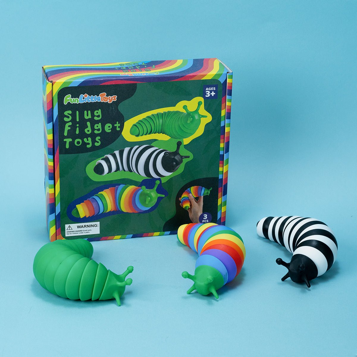3PCS Fidget Slug Toys - PopFun