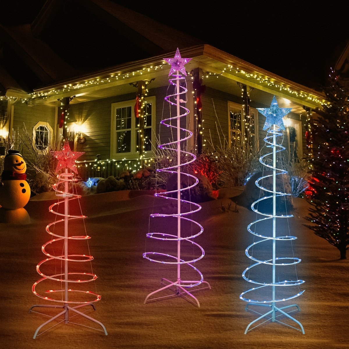 3PCS Spiral Christmas Tree LED Light - Wholesale - PopFun