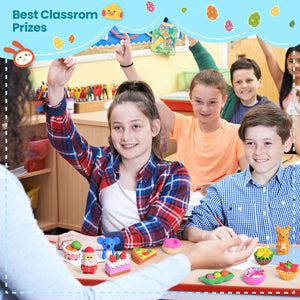 Easter Eggs Prefilled with Take Apart Erasers 72pcs