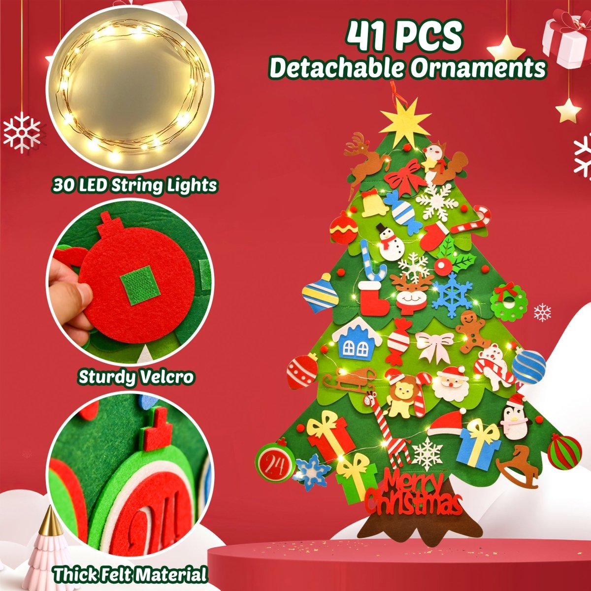 41PCS Detachable Christmas Ornaments - PopFun