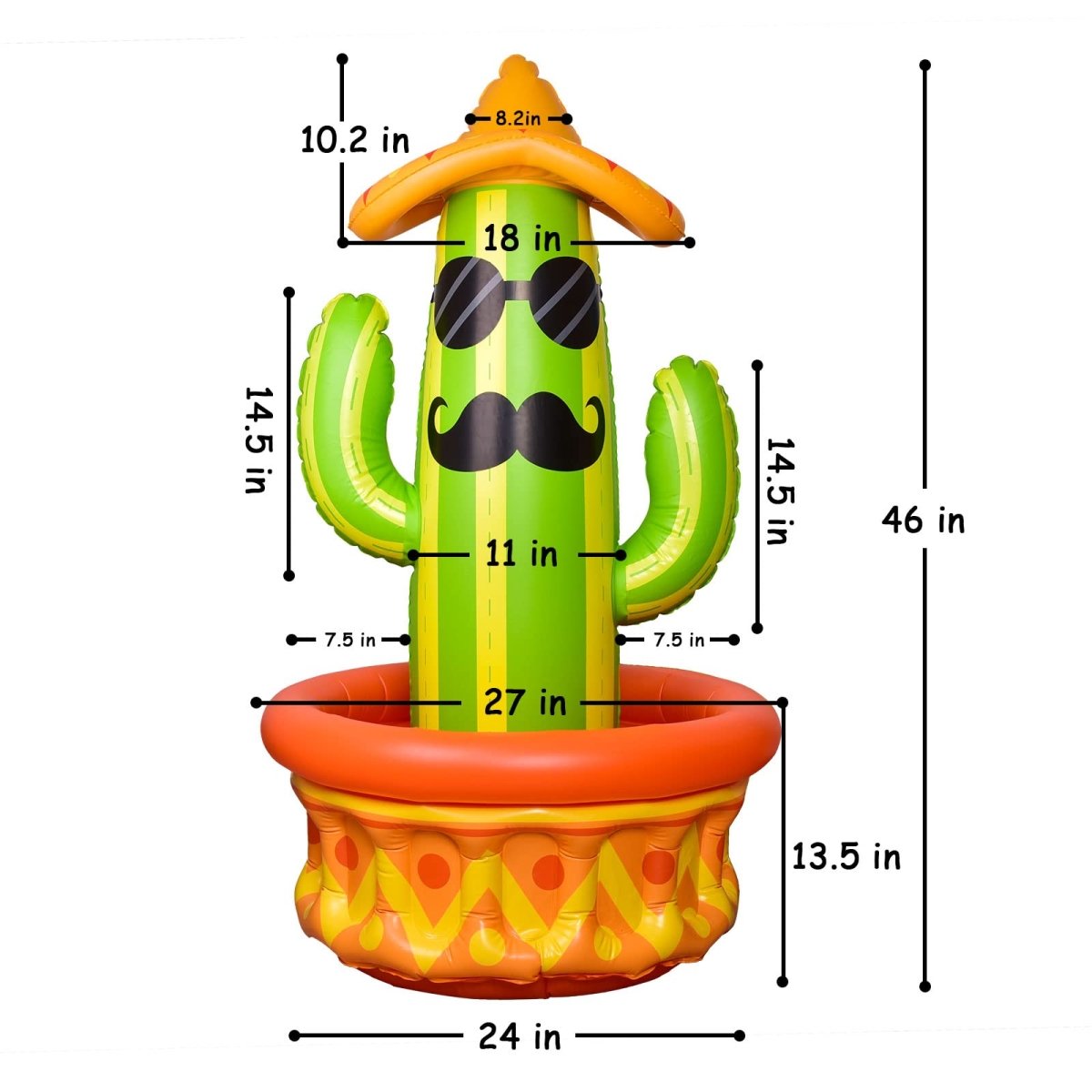 46″ Inflatable Cactus Cooler for Parties - PopFun