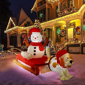 4.8' Ft Season's Sled Holiday Inflatable | PopFun